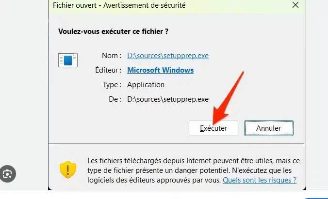 Désactiver l’avertissement de sécurité des fichiers dans Windows 11