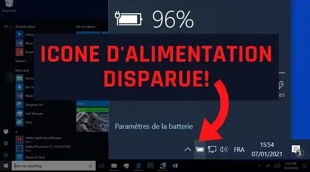 Restaurer-licone-de-batterie-manquante-dans-Windows-11