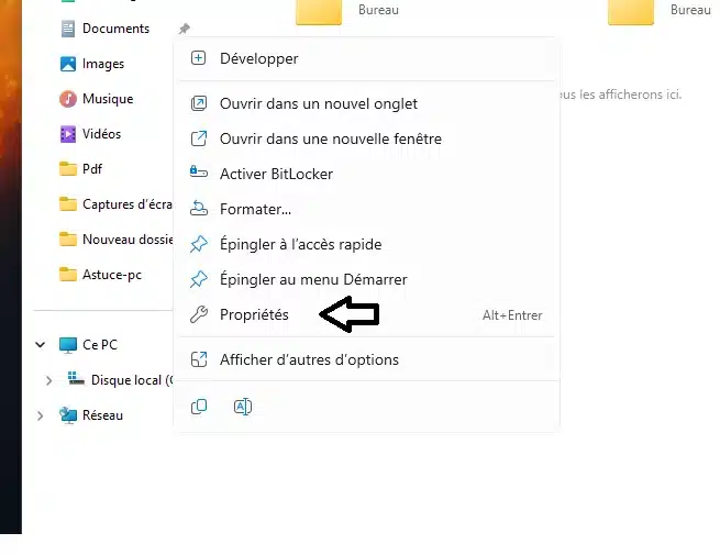 selectionnez-Proprietes