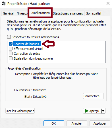 selectionnez-Ameliorations