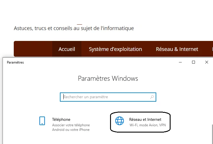 Paramètres-Réseau-et-Internet