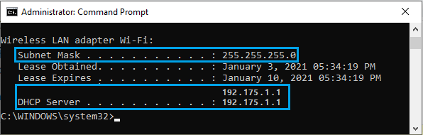 dhcp-server-subnet-mask-address-using-command-prompt-windows