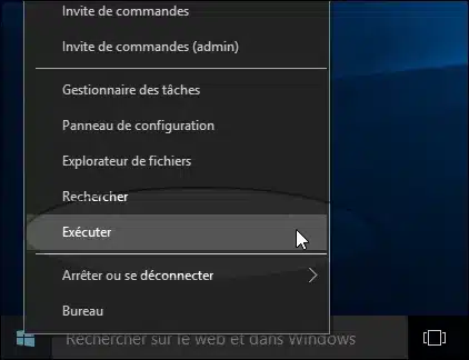 Démarrer-Exécuter-windows-10